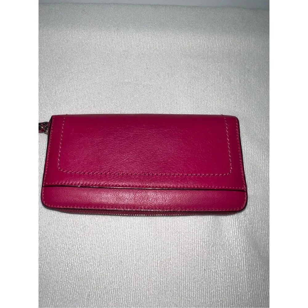 Vintage Pink Coach Wristlet Billfold Wallet OS - Picture 3 of 7